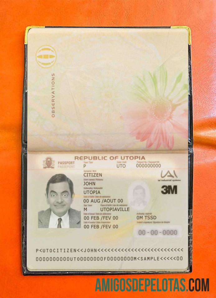 Visual fotográfico do passe Utopia modelo